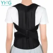 Brace Posture Corrector Adjustable Back Shoulder Lumbar Waist Support Belt Large