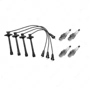 4 x NGK Spark Plugs + Bosch Ignition Leads Kit for Toyota RAV4 SXA10C 2.0L 100KW