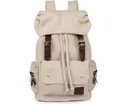 Vintage Canvas Faux Leather Backpack