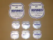 6 - NEW BRINKS Window Decals with 2 LAMINATED BRINKS Signs