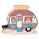 Flamingo Camper Caravan Cookie Jar - Boxed