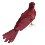 Package of 4 Dense Foam 8" Burgundy Artificial Doves