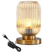 Bedside Table Lamp Mid Century Glass Table Lamps Modern Globe Table lamp Gold...