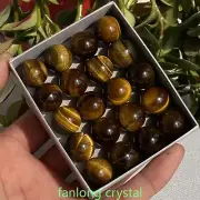 20pcs Wholesale Natural Tiger's eye Ball Quartz Crystal 15mm Sphere Reiki +box