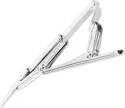 [OATIPHO] Metal Tie Clip for Men Decorative Silver Clip for Banquet Party Sturdy and Elegant