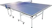 Optimal 19mm Indoor Table Tennis Ping Pong Table with Accessories Package - Blue Top
