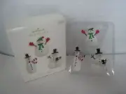 HALLMARK 2008 THE FRIENDLY SNOWMEN MINIATURE ORNAMENTS - NIB - (A3)