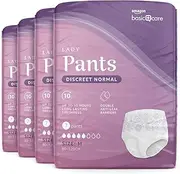 Amazon Basic Care Lady Pants Discreet Normal, Medium, 28 Count (4 Packs of 7), White