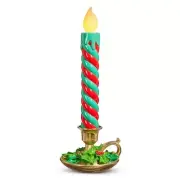 17.5" MULTICOLOR LIGHTED CANDLE Red & Green Christmas NEW RAZ 4457694