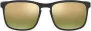[Ray-Ban] RB4264 Chromance Lens Square Sunglasses, Grey Frame/Green Mirror Lens (876/6O)