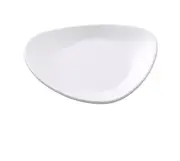 Yanco China MO-106 Moderne Matte White Melamine 6" x 4.5" Triangular Plate