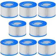 Type Ⅵ Hot Tub Spa Filter Replacement Compatible with Lay-Z-Spa,Coleman SaluSpa 90352E 58323,Inflatable Hot Tub,Swimming Pool Pump Filter Type Ⅵ Cartridge,8 Pack