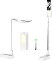 4smarts Phone Tripod Recording with LED Light, 360° Rotatable, Portable & Extendable Stand for 3.5-6.9” Smartphones, Wireless Rechargeable, Ideal for Beauty Content & Live Streaming
