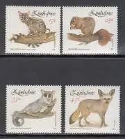 Zimbabwe Correo Yvert 224/7 ** Mnh Fauna