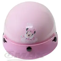 在飛比找momo購物網優惠-米妮與小熊兒童機車安全帽-粉紅色