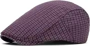 [BESTORI] Men's Newsboy Hats Breathable Spring Summer Flat Cap Adjustable Driving Cabbie Cap