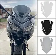 Motorcycle Front Fairing Windshield Windscreen Wind Deflector Fly Screen Parebrise Visor Protector Cover for Ka.wasaki Ninja400 Ninja250 Ninja 400 250 2018 2019 2020 2021 2022 2023 (Smoke)