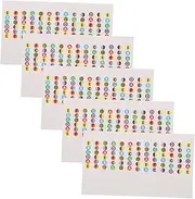 BESTonZON Guitar Fretboard Note Learning Tools 5 Pack Stickers for Ukulele and Violin Practice