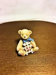 Cherished Teddies Tiny Treasured Bear with Toy 2002 NIB #104856
