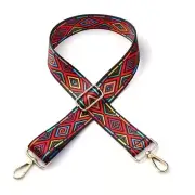 Geometric wide Shoulder Bag strap, Replacement Strap, Handbag Accessories