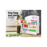 Keezi 5 Tiers Kids Bookshelf Magazine Shelf Organiser Bookcase Display Rack- AU