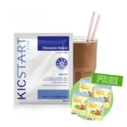KicStart VLCD Shakes - Chocolate Deluxe pack of 21 + FREE Tasteless Fibre