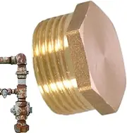 Dybnuhoc NPT Fittings | Outer Hex Thread Pipe Plug Fitting | Water Pipe Plug, Blanking Plug Fitting, Portable Port Plug for Brass Socket Fitting Manifold Nut