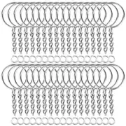 100Pcs Split Key Chain Rings with Chain and Jump Rings Bulk for Crafts