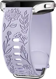 Sunflower Engraved Band Compatible with Samsung Galaxy Watch 7 6 5 4 40Mm 44Mm B