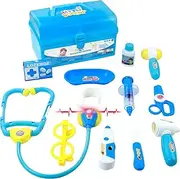 Pretend Toys Doctor Kit Learning Gift Medical Case Role Play Sets with 10 PCS for Boys Girls Age 3 and Up