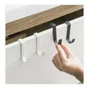 Over The Door Cabenit Drawer Hooks, J-Shape No Drill Carbon Steel Metal Heavy...