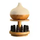 Rotating Oil Display Stand Essential Oil Rack Perfume Tabletop Creative Bamboo