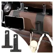 2PCS Car Purse Hook,2 in 1 Headrest Hooks for Car with Car Phone Holder,Leath...