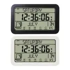 Digital Wall Clock Decor Silent Large Number Temperature Humidity Display Desk
