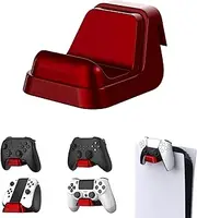 PlayVital Universal Game Controller Wall Mount for ps5 & Headset, Wall Stand for Xbox Series Controller, Wall Holder for Nintendo Switch Pro Controller, Console Hanger Mode for ps5 - Scarlet Red