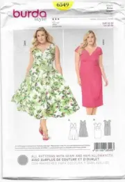 B252 BURDA 6549: DRESS SIZE 20-30 SEWING PATTERN