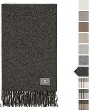 CAVAYOMA Extra Large 100% Baby Alpaca Throw - 79 x 51 in - Coziness Guaranteed, Lightweight and Super Soft, ÖkoTex 100 Certified, Wool Blanket Made in Peru, Dark-Gray