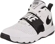 [Nike] Team Hustle D 8 (PS) Boys Basketball Shoes, White/Black, 11.5 US