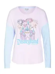 PETER ALEXANDER DISNEY DISNEYLAND LONG SLEEVE FUZZY PJ WOMENS TOP M RRP$79.95