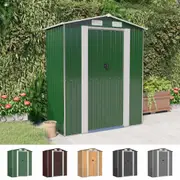 Garden Shed Anthracite Galvanised Steel Outdoor Tool Storage Shed House vidaXL