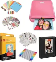 Kodak Step Instant Photo Printer with Bluetooth/NFC, ZINK Technology & Kodak App for iOS & Android (Pink) Starter Bundle