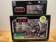Sealed Hasbro STAR WARS The Vintage Collection Speeder Bike and Scout Trooper