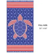 New Red White & Blue Sea Turtle Beach Towel Bath Pool GIFT Turtles US Flag USA