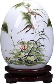 Blue and White Porcelain Jingdezhen Ceramic Good Luck Egg Vase Home Living Room New Chinese Modern Minimalist Decorations Porcelain Ornaments