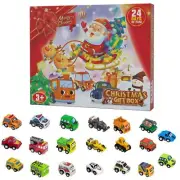 ​24PCS Pulls Back Cars Toy Set Christmas Countdown Calendar Blind Box