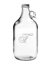 Susquehanna Glass Monogrammed 64oz Champlain Pub Growler, (A-Z)