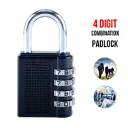 Padlock 4-Digit Combination 80mm x 38mm x 20mm Black