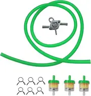 Adsspro Universal Motorcycle Gas Fuel Line Hose with Clamps Fuel Filters Inline Shut Off Valve Petcock Set for GY6 50cc 70cc 90cc 110cc 125cc 150cc ATV Four Wheeler Dirt Pit Bike Go Kart (Green)