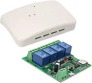 eWeLink Smart Remote Control Wireless Switch Universal Module 4ch DC 5V 12V 32V WiFi Switch with Shell Timer Phone APP Remote Control Compatible with Amazon Alexa Voice Control for Smart QIUNI