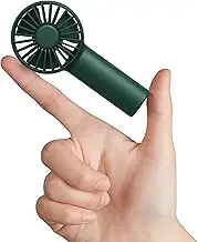 JISULIFE Mini Handheld Fan, Portable Personal with 2000mAh Battery Operated or USB Powered Rechargeable, 3 Speeds, Enhanced Airflow, Quiet & Small Pocket for Home, Outdoor-Green